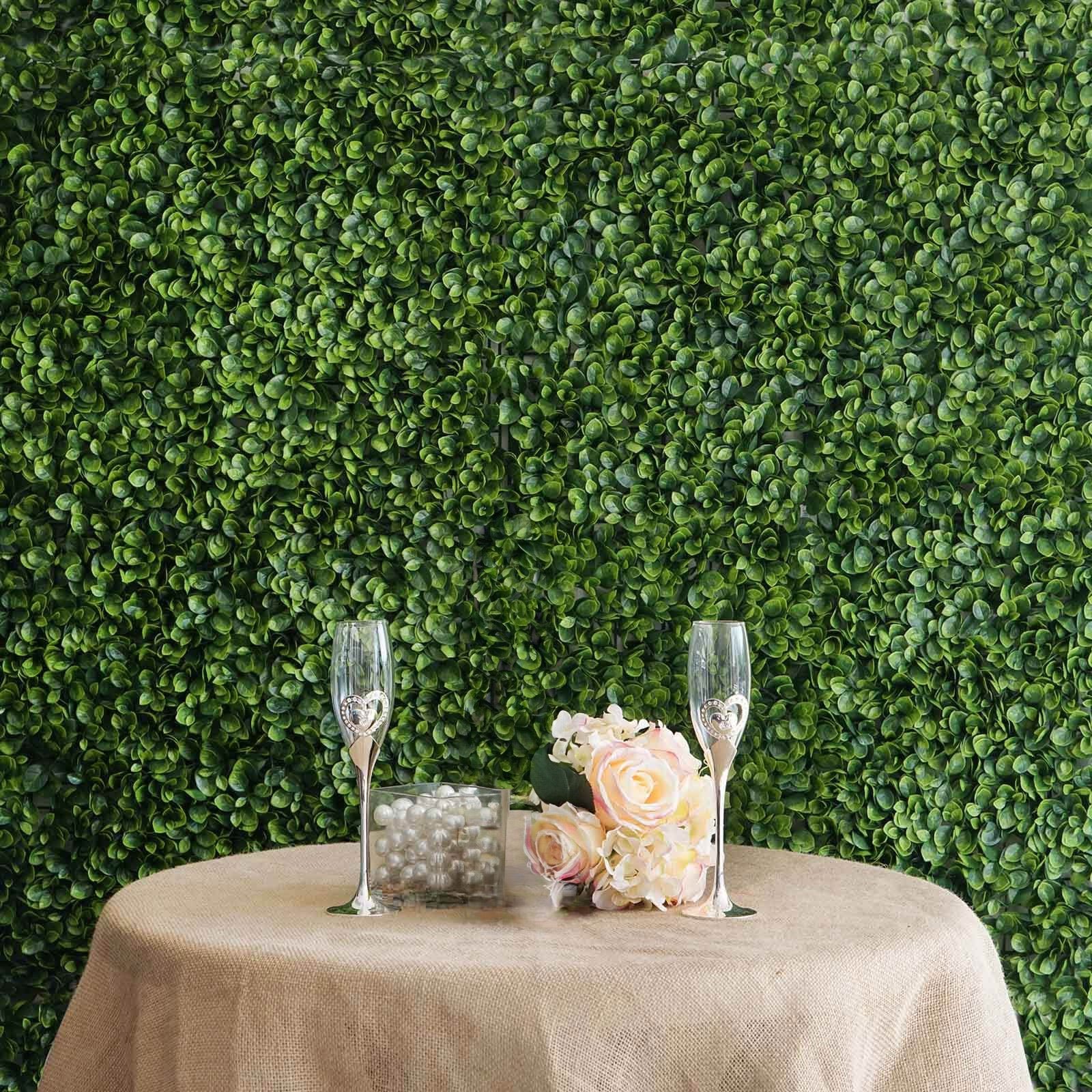 11-sq-ft-green-boxwood-hedge-garden-wall-backdrop-mat-4-artificial-panels-1738760260543 Green Boxwood Hedge Garden Wall Backdrop Mat 4 Artificial Panels 11 Sq ft. - Image 1